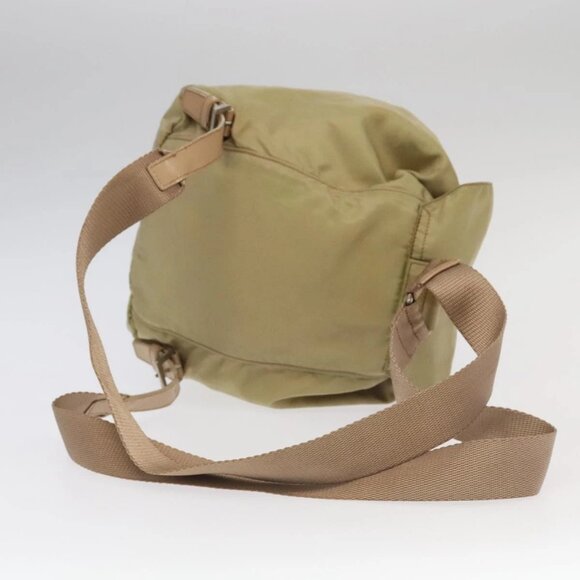 PRADA Backpack Nylon Khaki Silver Auth 98100 - Picture 7 of 16